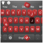 red gray keyboard android application logo